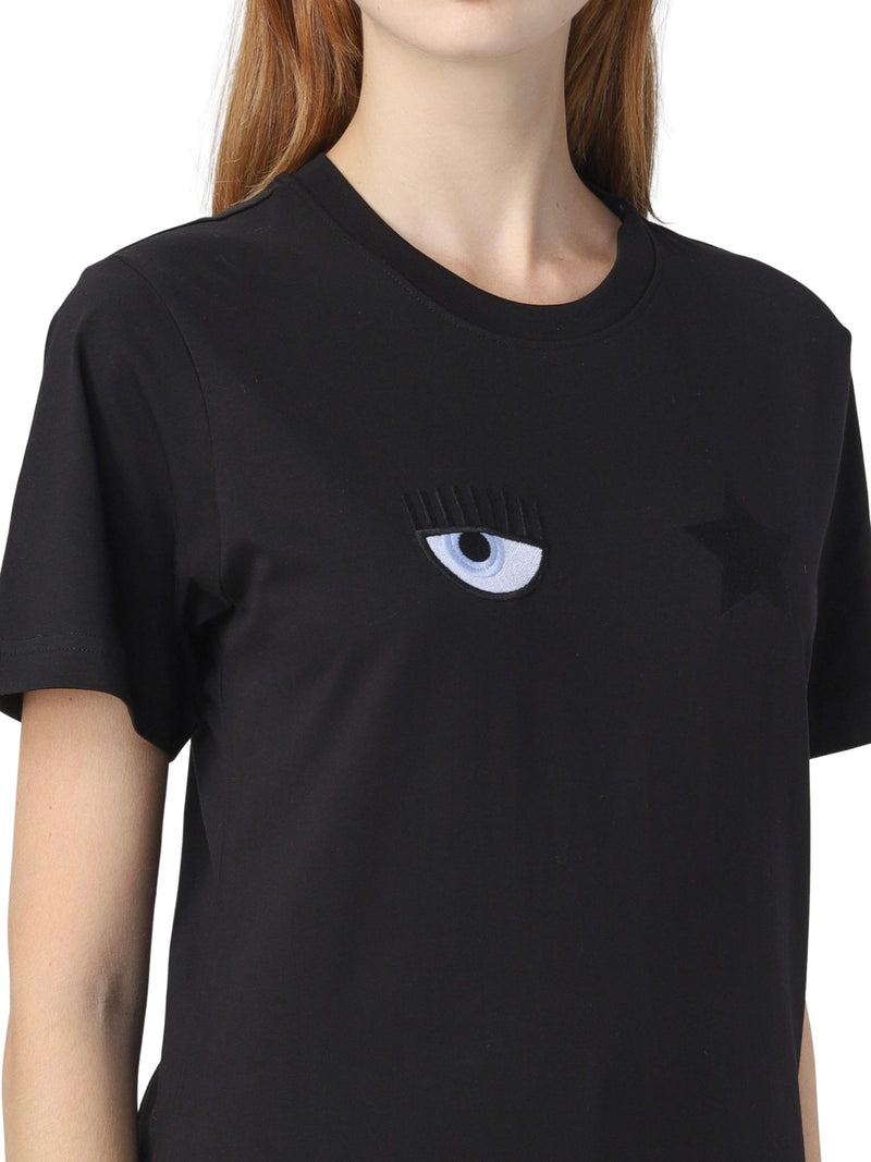 T-shirt Eye Star Con Logo Ricamato