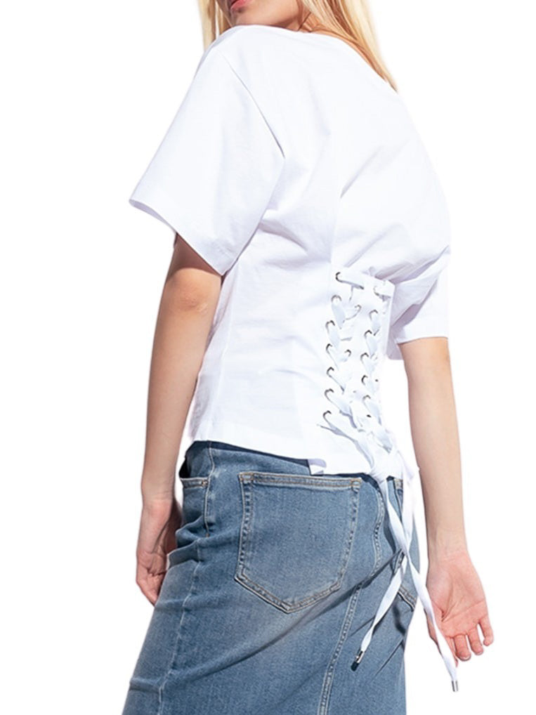 T-Shirt Tatami Con Stringhe sul Retro